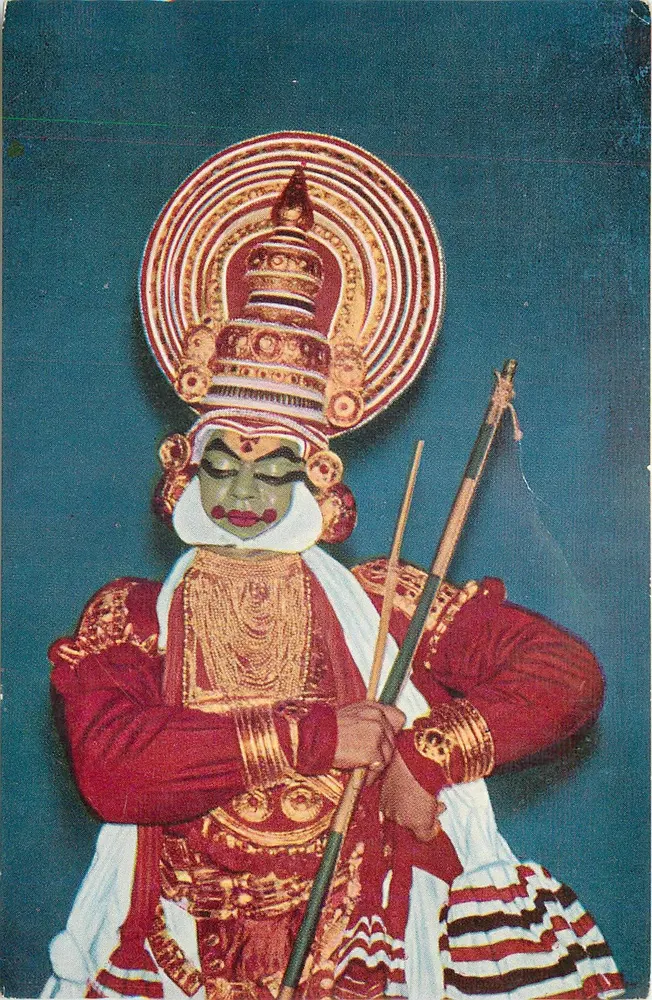 Dançarino Kathakali — Kerala — Hindustan Paper Box Mig. Co., Bombay, 8 - Frente