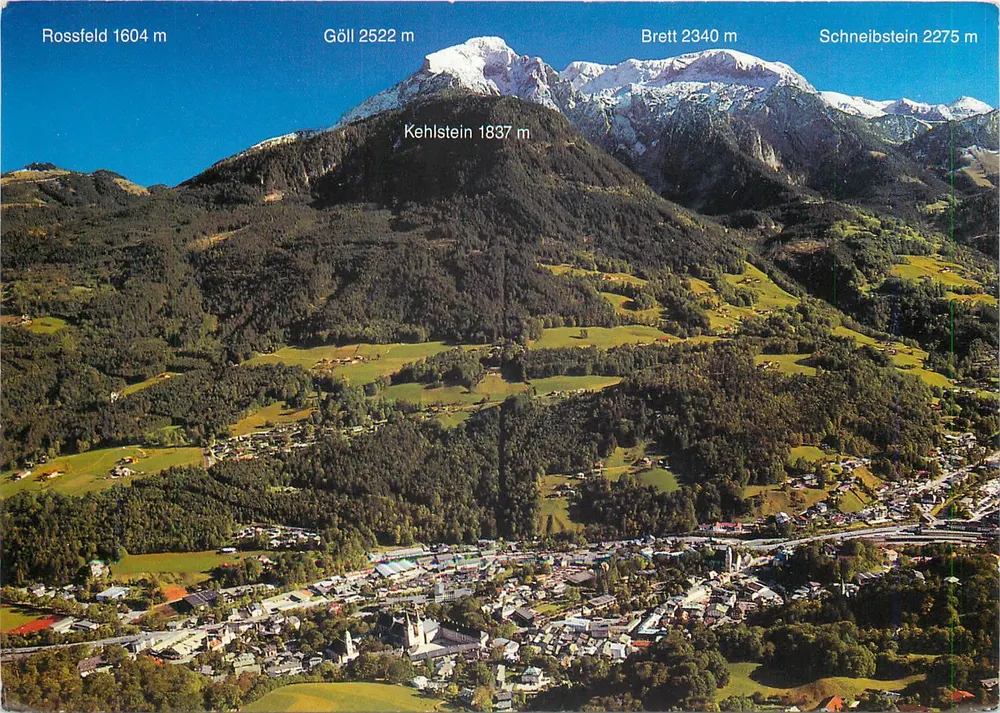 Berchtesgaden — panorama alpino — Verlag H. Ammon - Frente