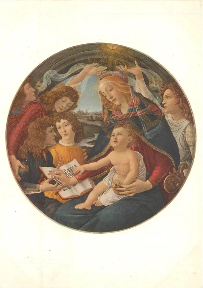 A Virgem da Magnificat — Botticelli — Galleria Uffizi, Florença - Frente