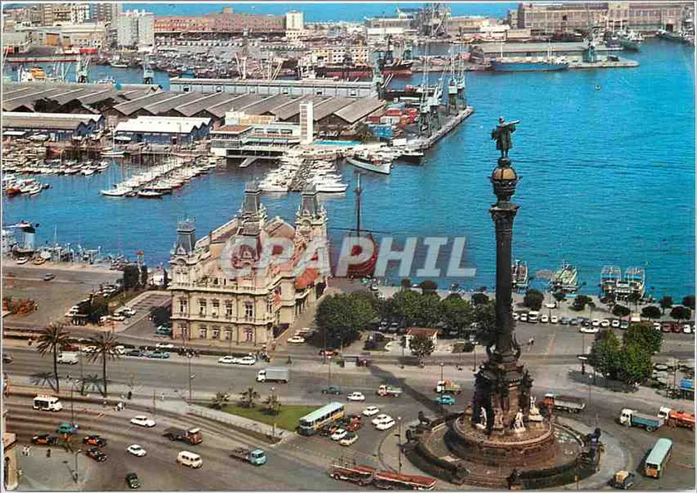 Port de la Paz, Denkmal für Columbus und der Hafen — Barcelona - Vorderseite