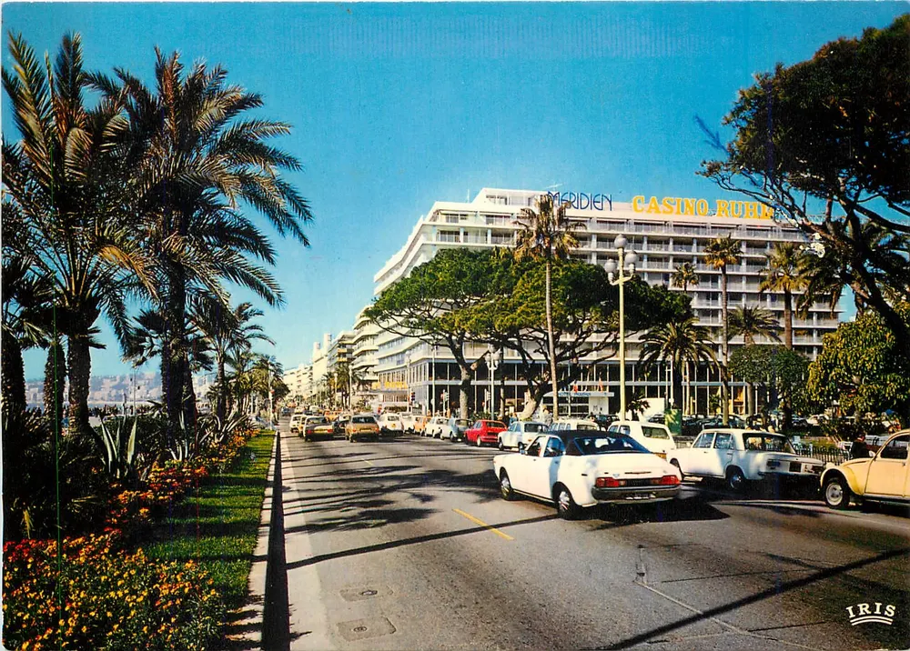Nice - Promenade des Anglais — Hotel Meridien und Casino Ruehl — Verlag IRIS - Vorderseite
