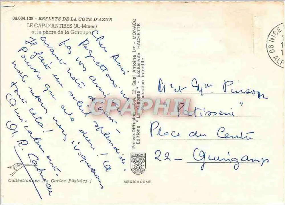 Cap d'Antibes — Der Leuchtturm von Garoupe — Verlag IRIS - Rückseite