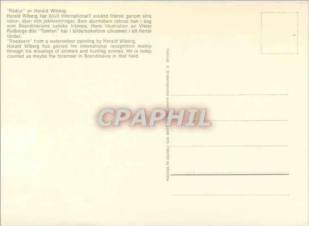 राड्जुर — हारल्ड विबर्ग — स्कैंडिनेवियन मेजेस्टी लिमिटेड 1975 - पीछे