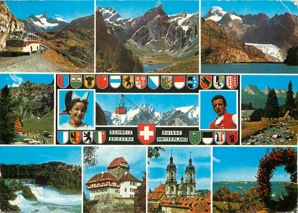 Montanhas, lagos e monumentos suíços — editor Foto Gross, St. Gallen - Frente