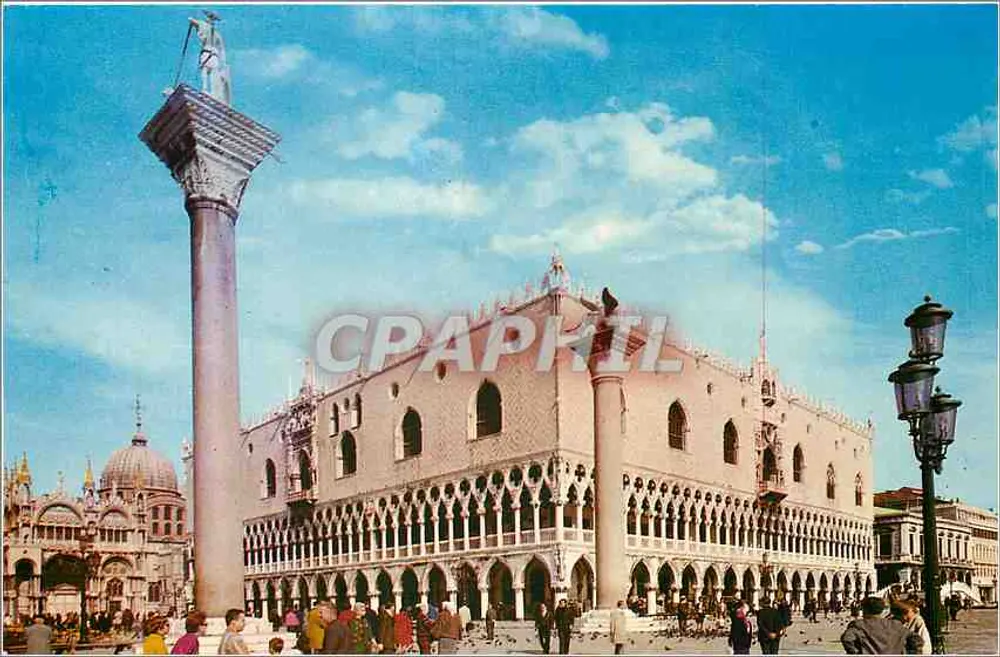 Piazza San Marco em Veneza — Palazzo Ducale e Coluna da Liberdade — Frattina Pravisdomini, n° 1014 - Frente