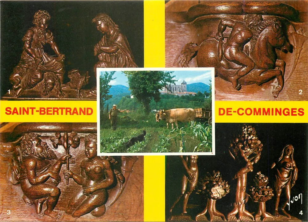 Saint-Bertrand-de-Comminges — Kathedrale Sainte-Marie — geschnitzte Details — Éditions art Yvon, Serie 31510 - Vorderseite