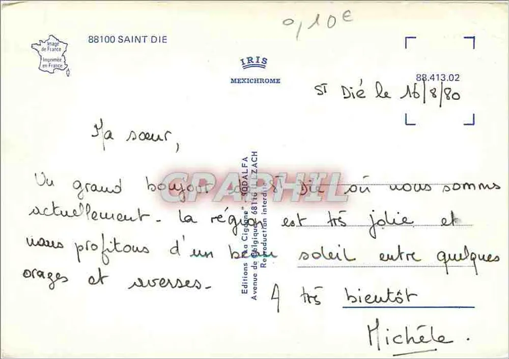 Saint-Dié-des-Vosges — vista panorâmica — Éditions de Cigogne - Verso