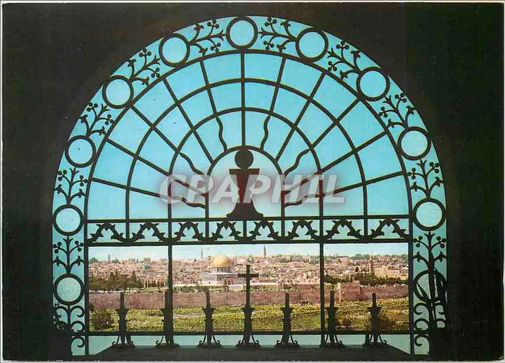 Jerusalem — Ansicht der Altstadt von Dominus Flevit — Star Cards - Vorderseite