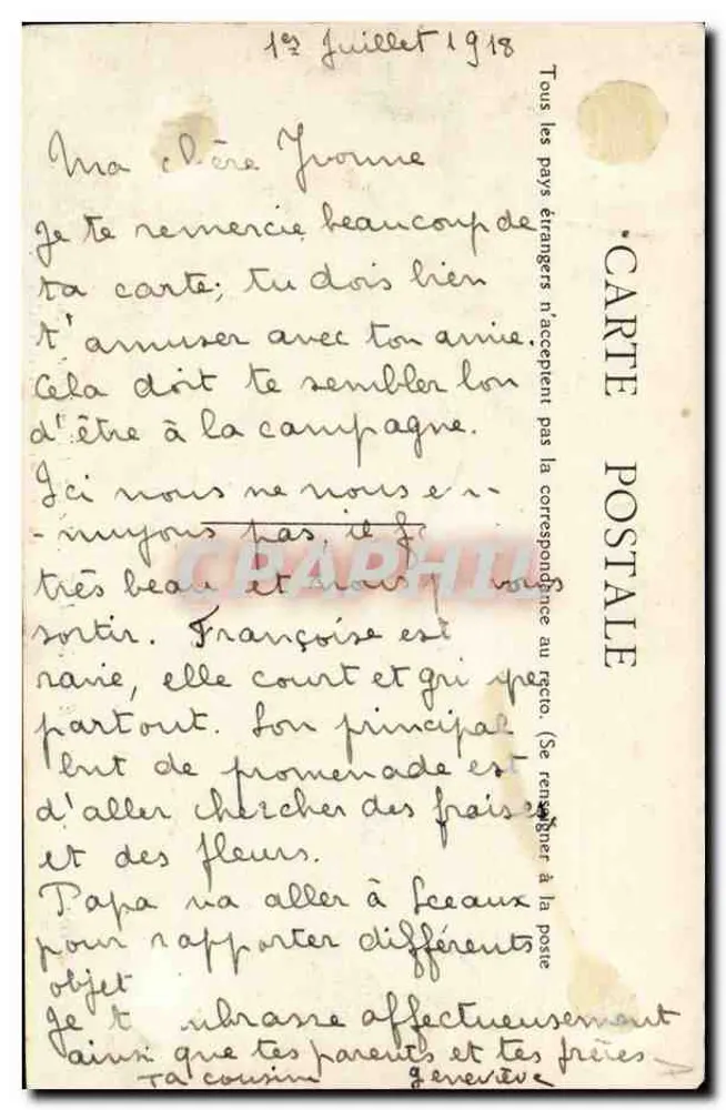 BONLIEU — Der See und die alte Abtei — Edition Bourgeois Frères, Chalon-s-S. - Rückseite