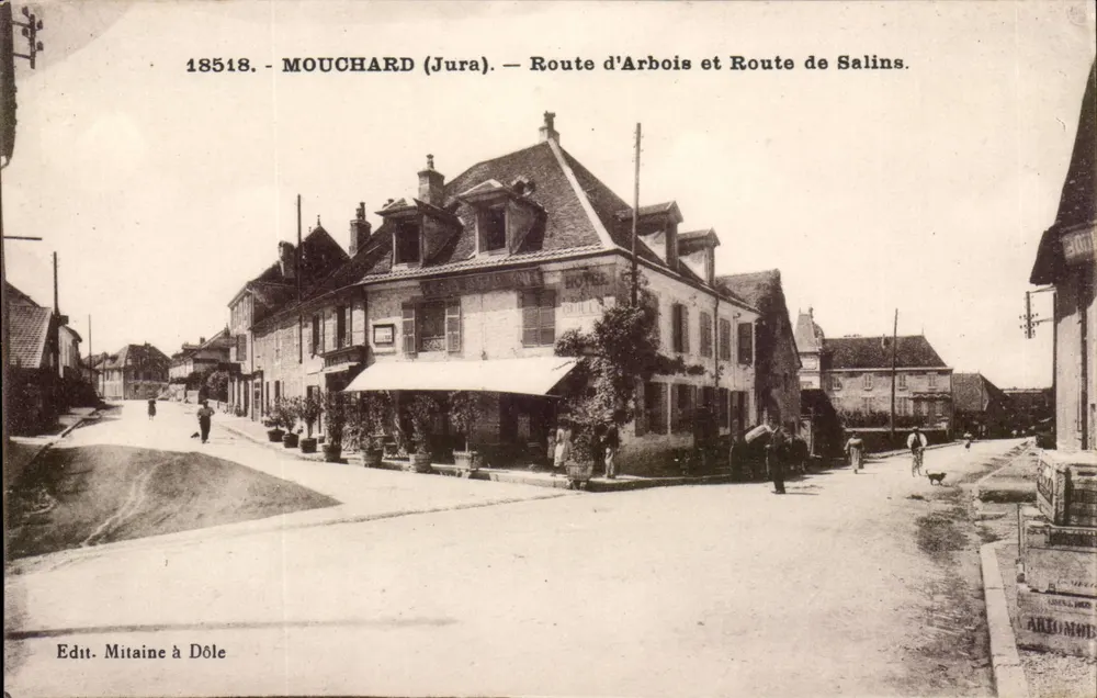 Mouchard (Jura) — Route d'Arbois und Route de Salins — Verlag Mitaine à Dôle - Vorderseite