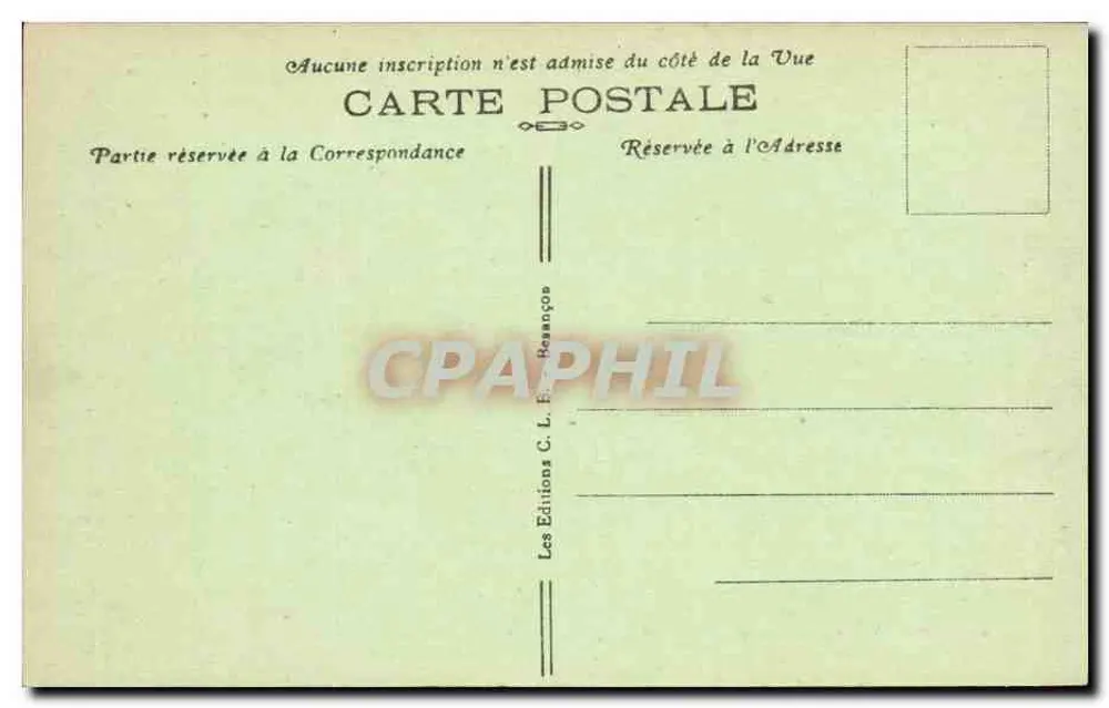 See von Bonlieu — Pittoreske Orte der Franche-Comté — Éditions C. L. F. Besançon, n° 1629 - Rückseite