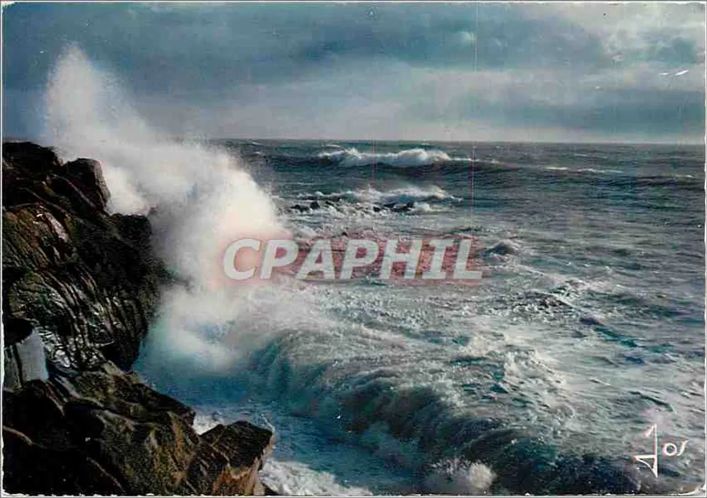 Onda rompendo na Costa Bretã — Quiberon — Edições de Arte JOS - Frente