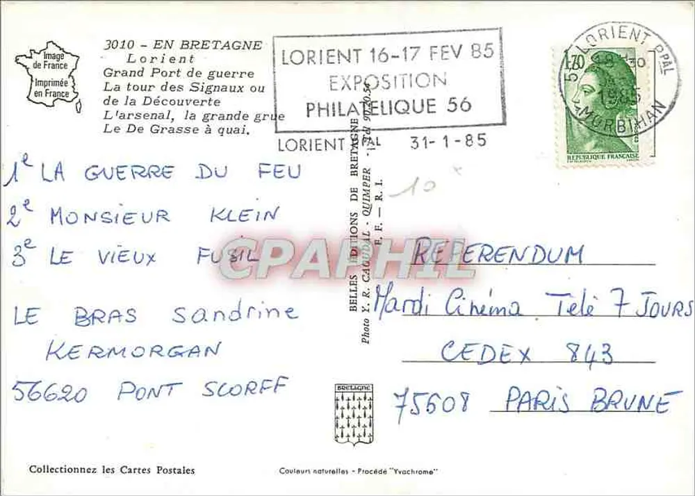 Lorient — Grande Porto de Guerra — Éditions Y. R. Chabaud - Verso