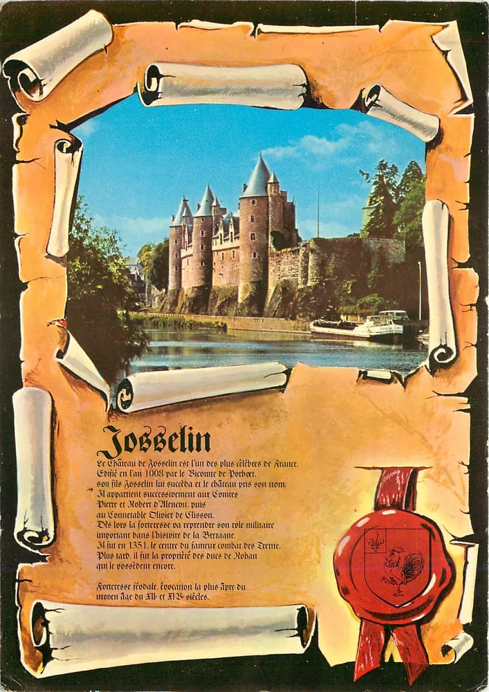 Castelo de Josselin — História e lenda — Impressão da França - Frente