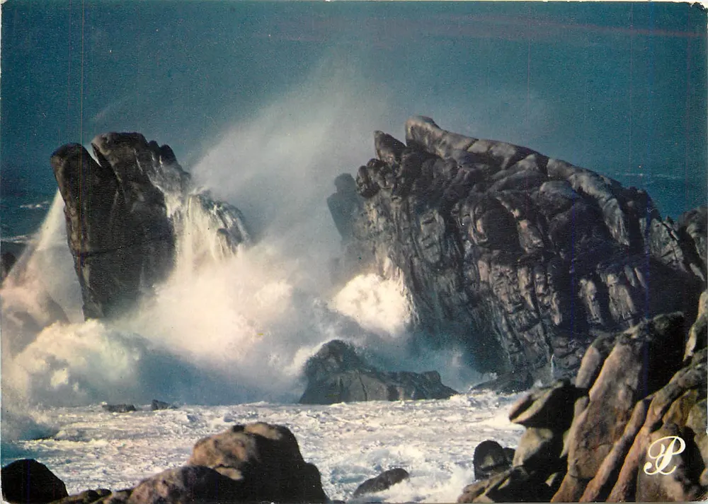 Ondas contra rochedos — Dinard, Bretagne — Prestige Bretagne, n° 35-P60 - Frente