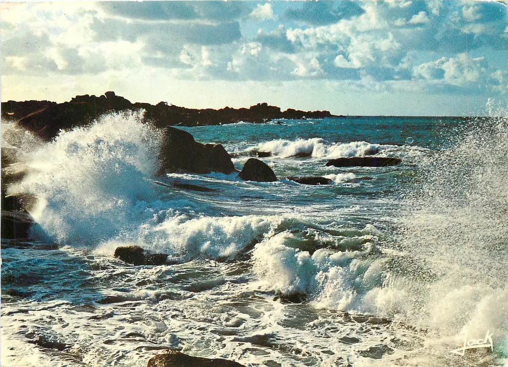 Ondas sobre rochedos — Cores da Bretanha — Edição Jack Art - Frente