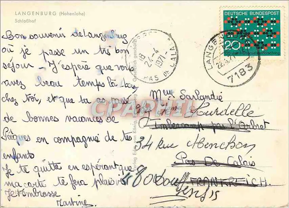Langenburg (Hohenlohe) — Schloßhof — editor Verlag Edith von König - Verso