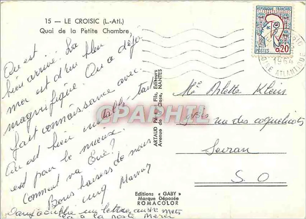 Le Croisic (L.-Atl.) — Quai de la Petite Chambre — Editions Gaby - Rückseite