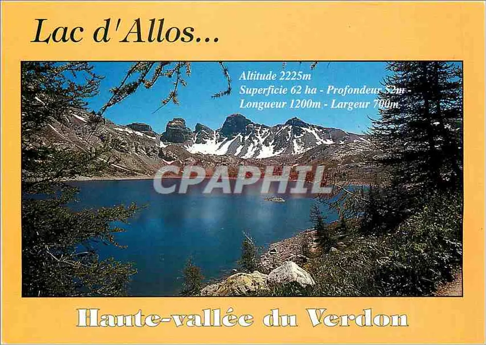 Lago d'Allos — Alta vallée do Verdon — Editions PHOTOGUY - Frente