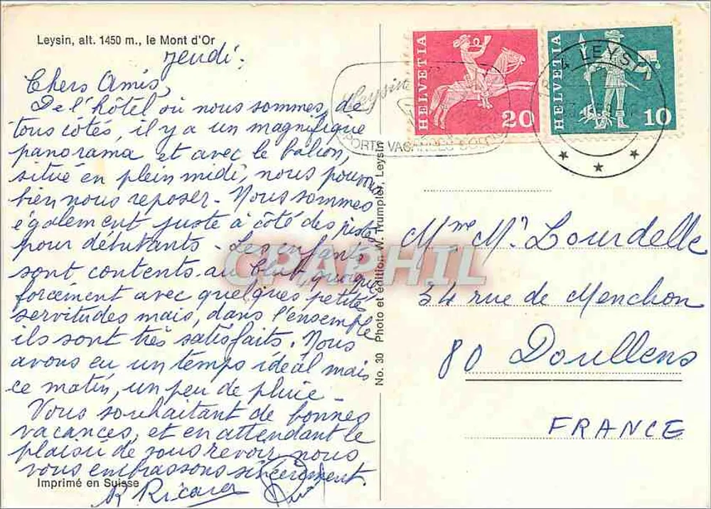 लीसिन, ऊँचाई 1450 मीटर, माउंट ऑर — सर्दियों के विस्तारित दृश्य — फोटो और प्रकाशक मिस्टर ट्रम्प्फ, क्रमांक 30 - पीछे