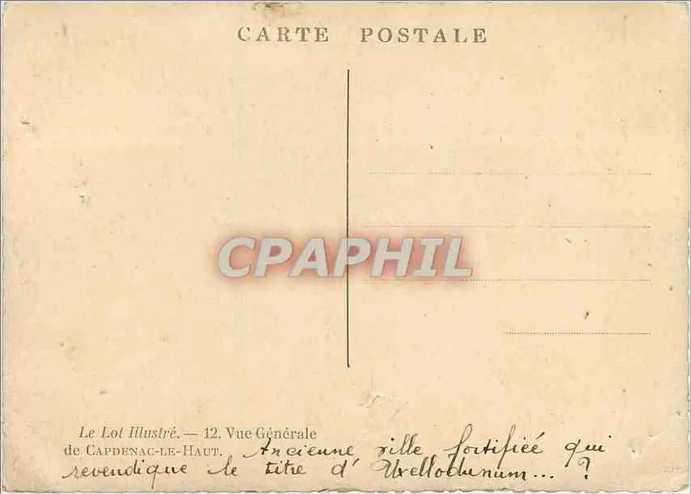 Capdenac-le-Haut — Vista Geral — Le Lot Illustré, n°12 - Verso