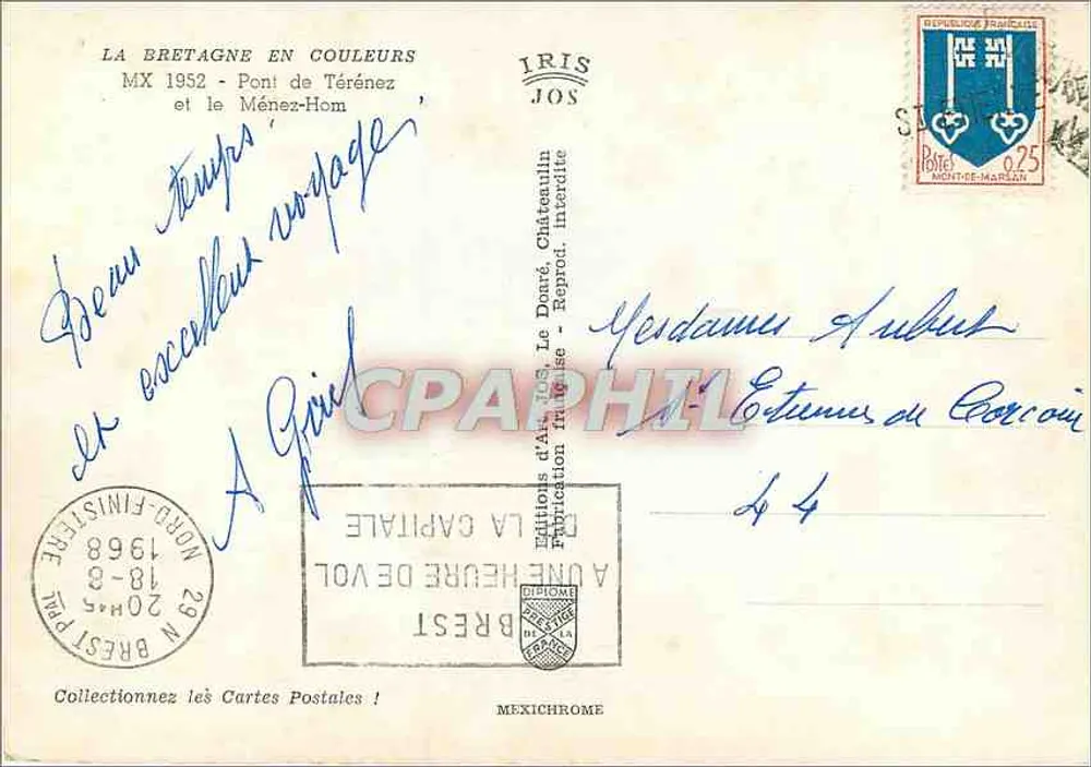Ponte de Térénez — A Bretanha em cores — Éditions d'Art Jos - Verso