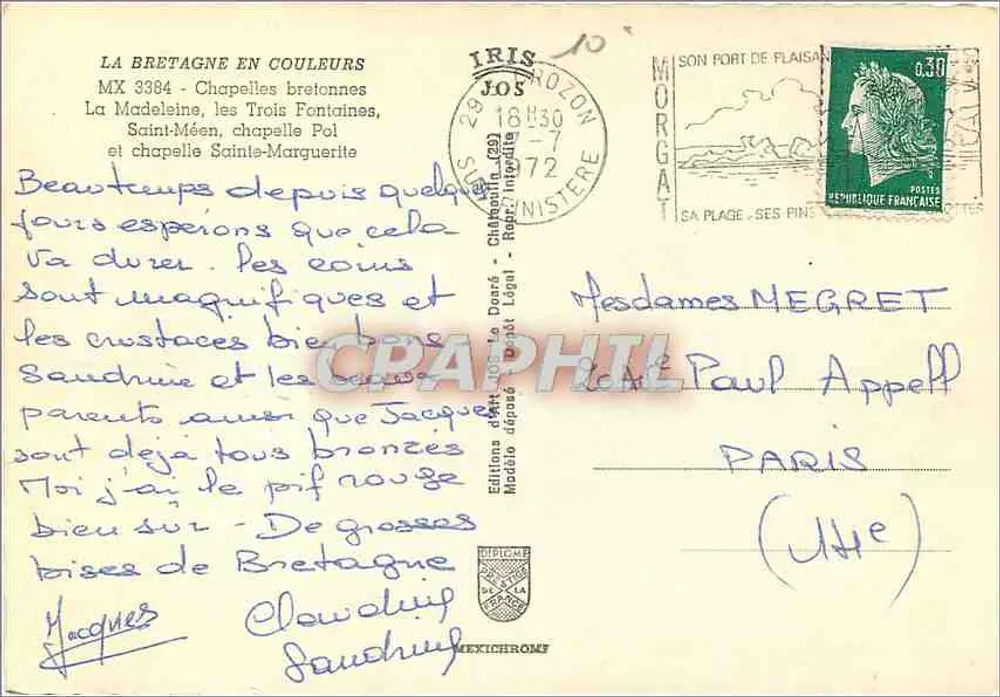 Capelas e Bretonnais — A Bretanha em cores — Edições Mardio - Verso