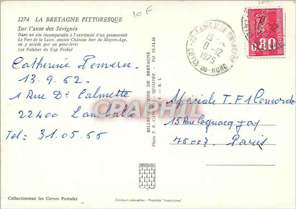 O Cap Fréhel — Forte da Latte e farol — Belles Editions de Bretagne - Verso