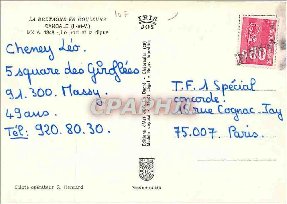 Cancale (Ille-et-Vilaine) — O porto e a dique — Éditions d'Art de la Bretagne - Verso