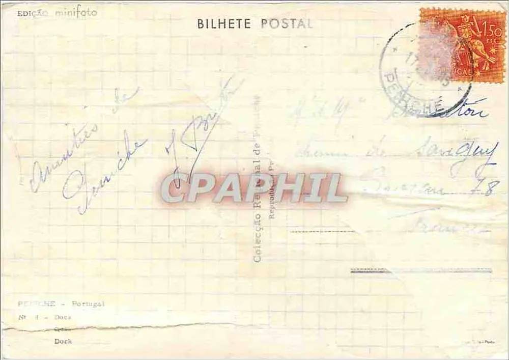 Porto de Peniche — Editor minifoto — Coleção Royal Portugal - Verso