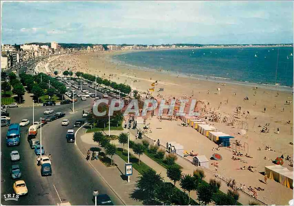 La Baule — Ansicht der Strandpromenade in Richtung Pornichet vom Hotel Majestic — Lumicap - Vorderseite