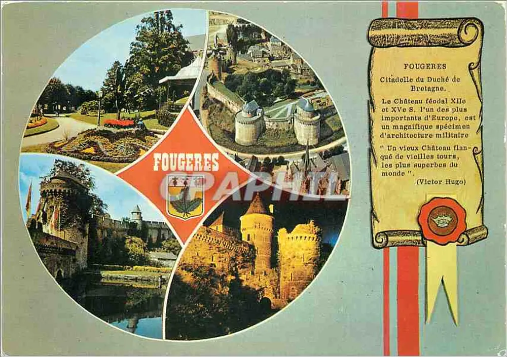 Fougères — Citadela do Ducado da Bretagne — Artaud Frères, Editores - Frente
