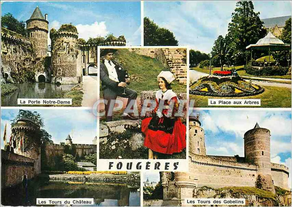 Fougères — Castelo e praças — Editor Artoules Naturelles, n°103 - Frente