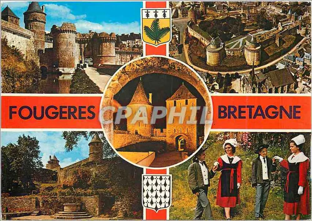 Fougeres — Castelo e trajes bretones - Frente
