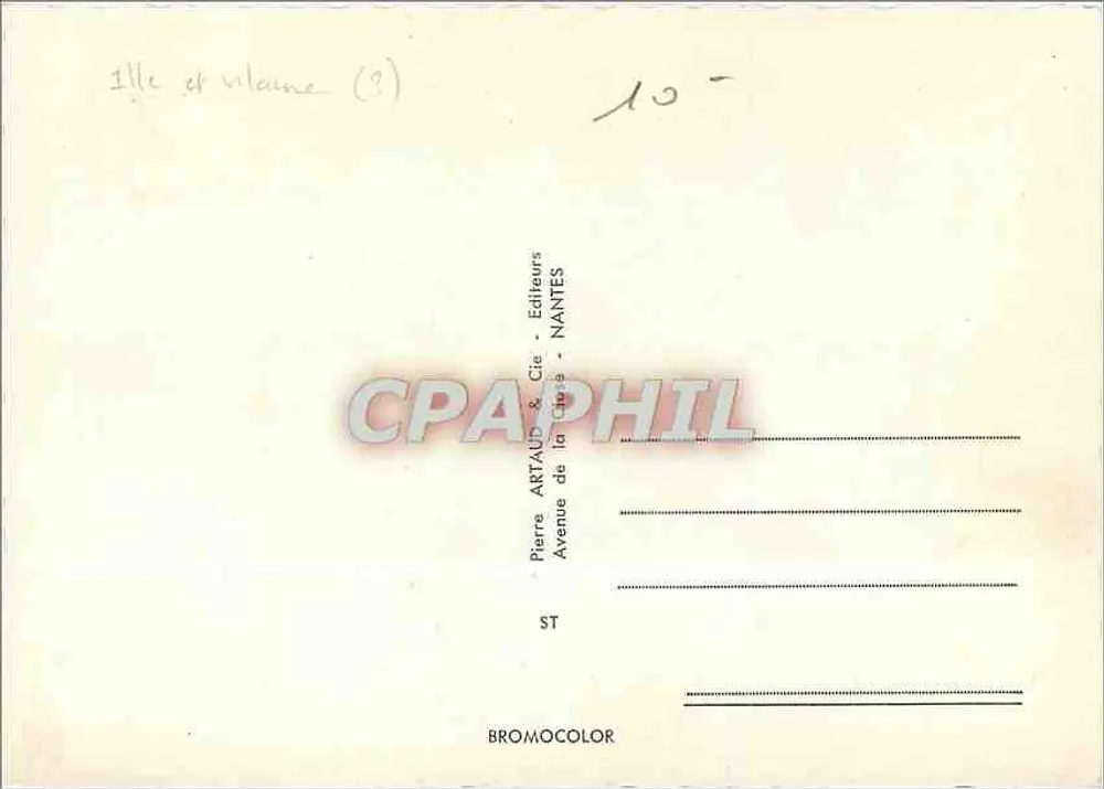 A Floresta de Paimpont — Lembrete — Pierre ART/AUD & Cie, Nantes - Verso