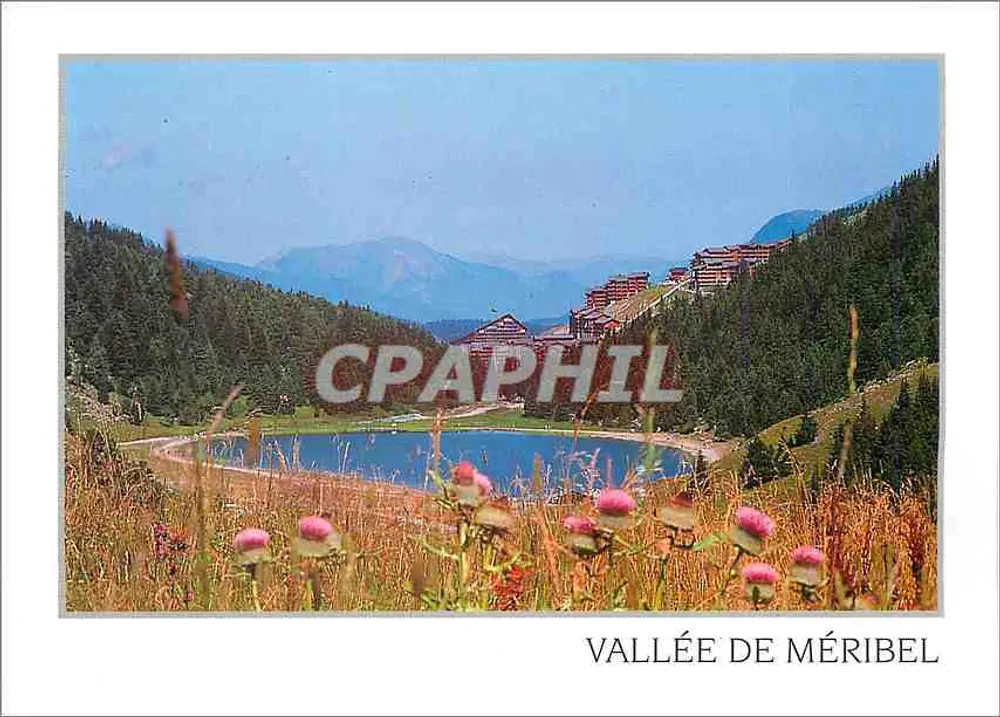 Vale de Méribel — Lago de Tueda e chalés de montanha — Éditions Berthillier - Frente