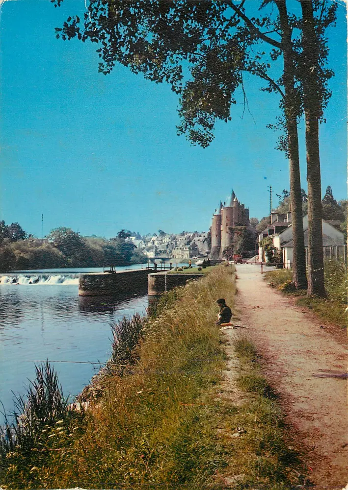 Josselin (Morbihan) — Panoramablick auf den Schloss — Drucker Combier - Vorderseite