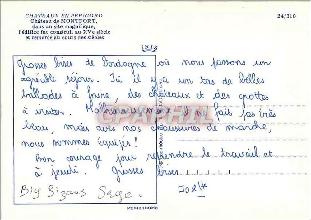 Château de Montfort — Périgord — éditeur IRIS, n°24/310 - Verso