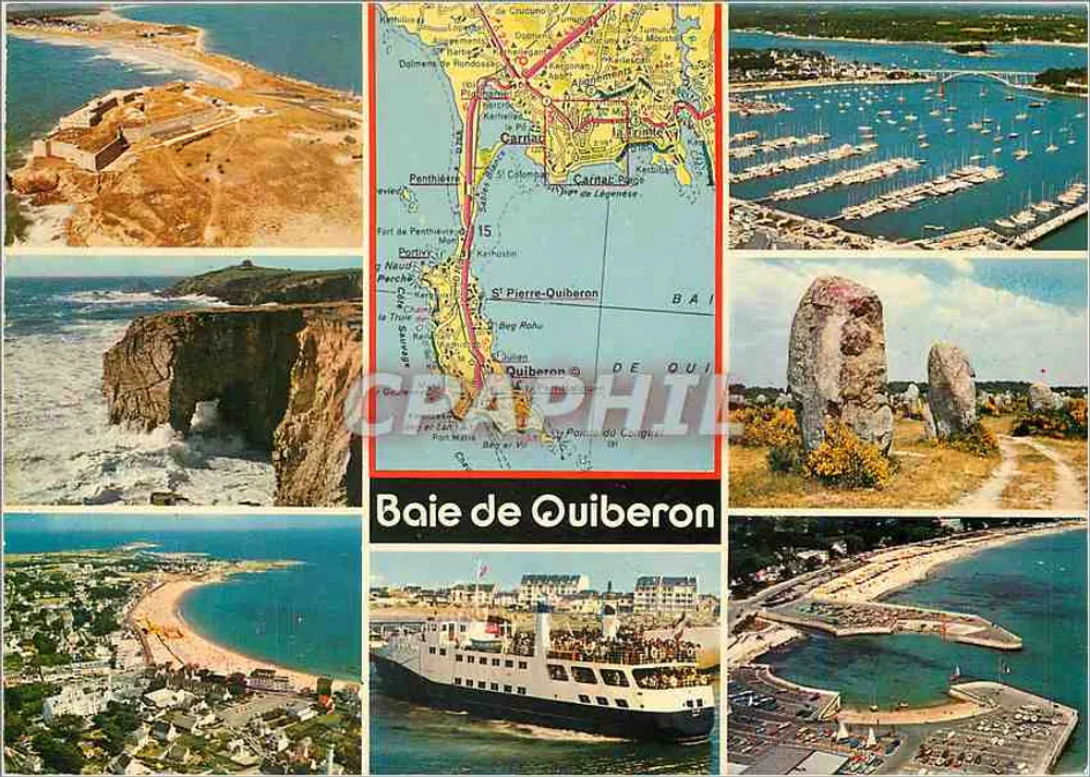 Baía de Quiberon — vista panorâmica — Edições d'Art Jack, n° 63 - Frente