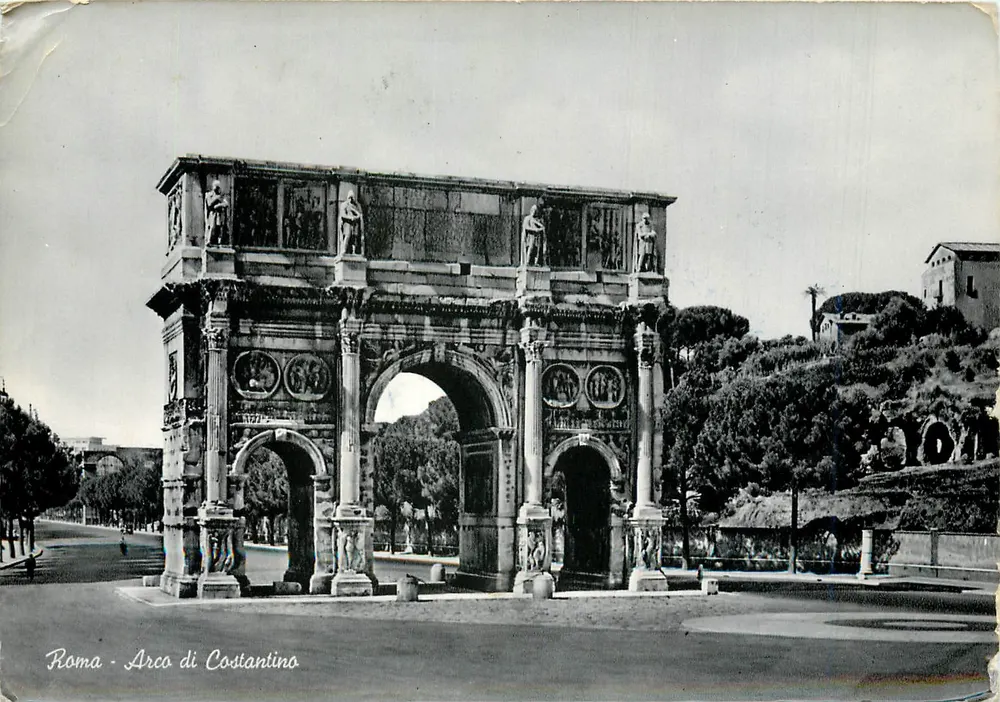 Roma - Arco di Costantino — uitzicht op het Romeinse monument — onbekende uitgever - Voorkant