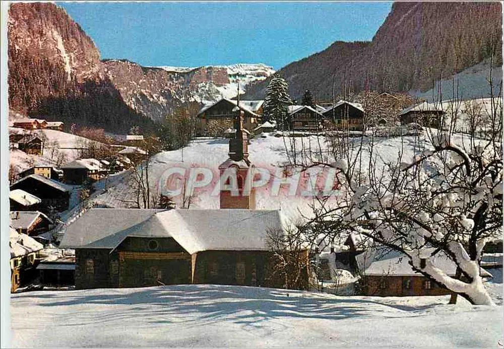 Morzine (Haute-Savoie) — Ansicht der Kirche und der Hauts Forts im Winter — Éditions La Capitalcolor - Vorderseite