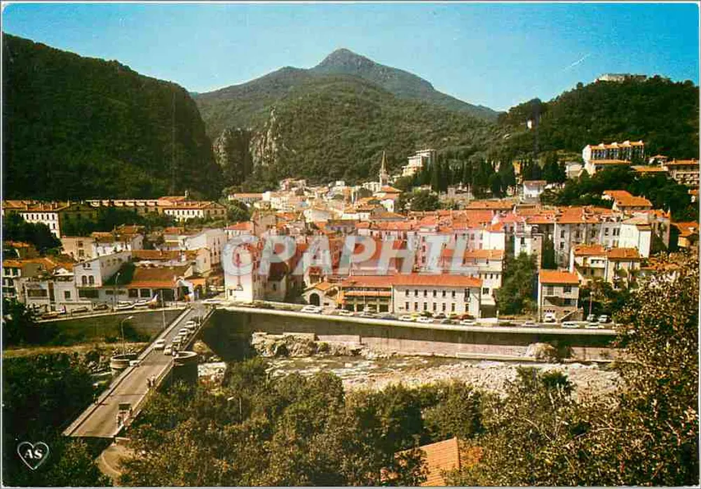 Amélie-les-Bains — Vista Geral — Sociedade das Cartas Postais A. POUX - ALEI - Frente