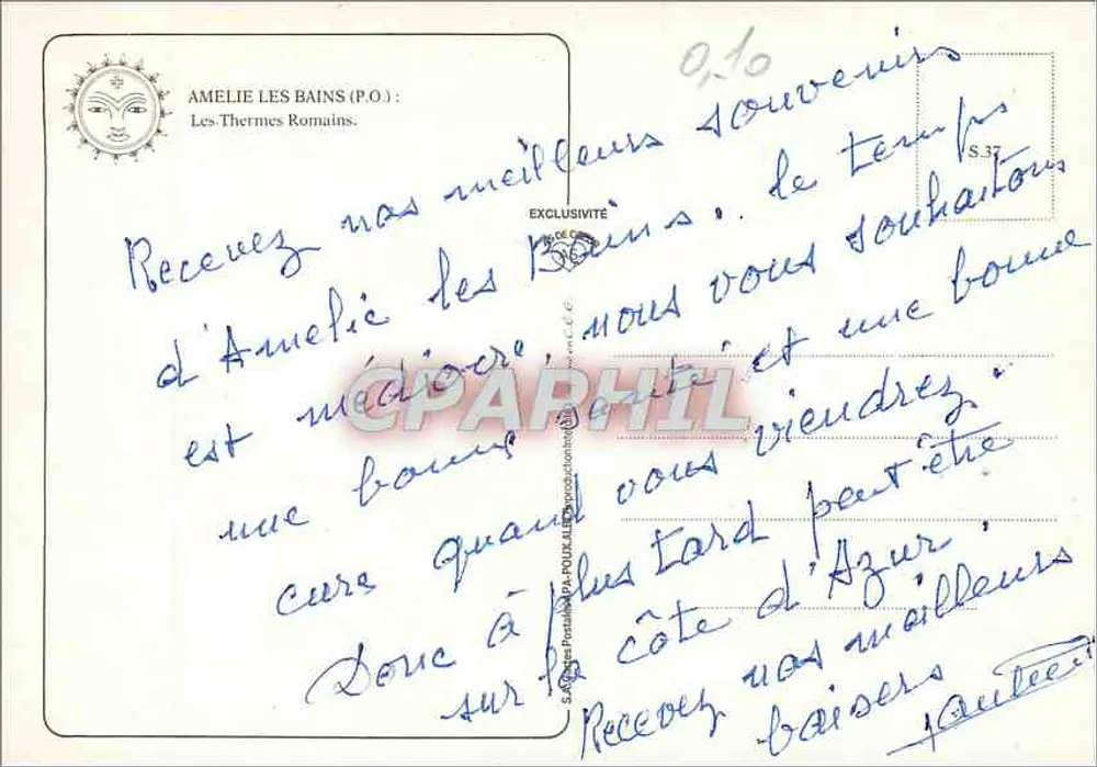Amélie-les-Bains — Os Termas Romanos — Editor: Amélie-les-Bains (P.O.) - Verso