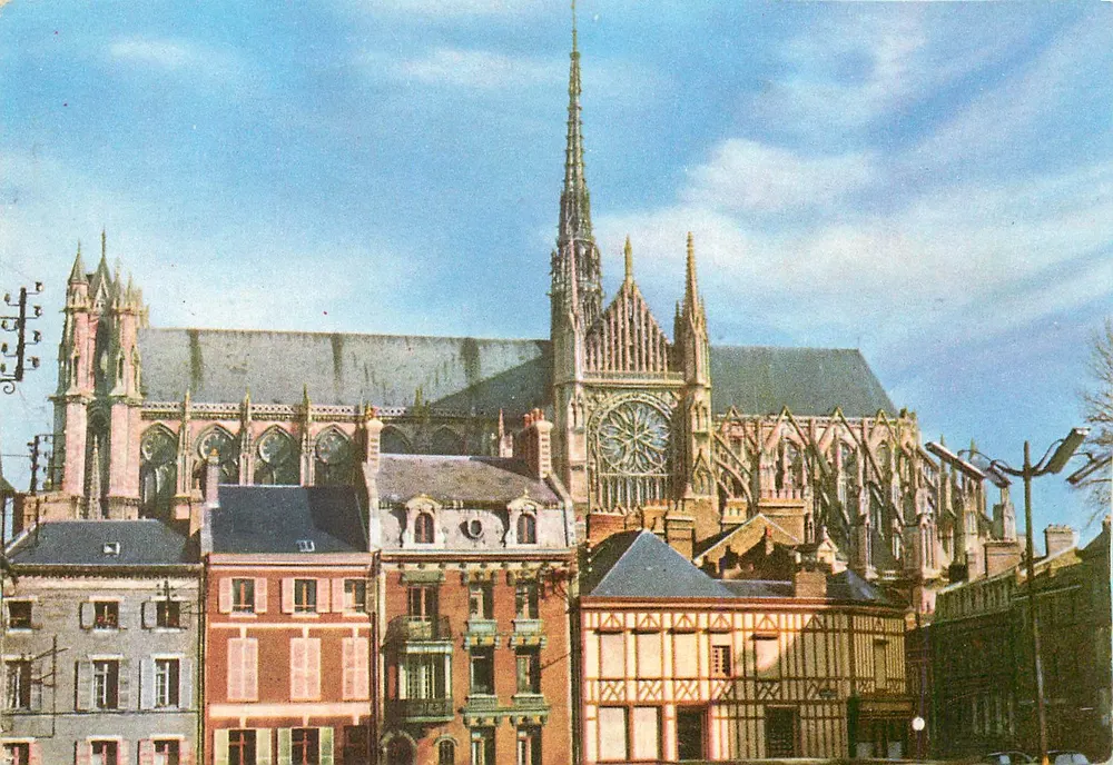 Amiens — Parvis — Katedra Najświętszej Panny Marii — wydawca Pallettier - Awers
