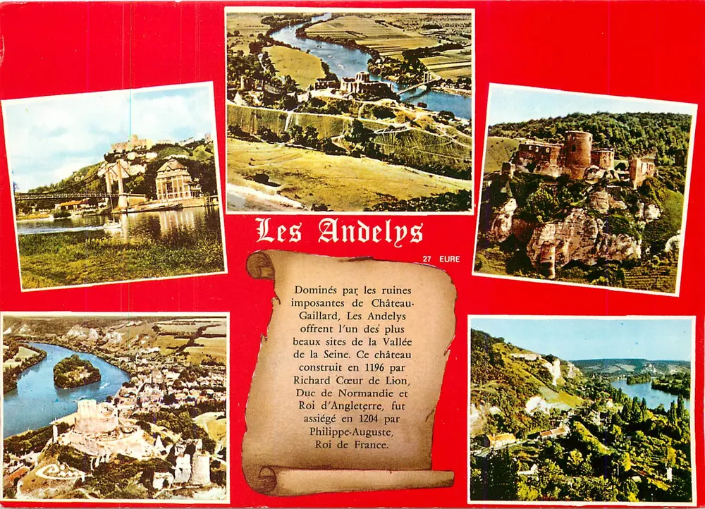 Les Andelys — Castelo-Gaillard e vista do rio Sena — Editora Imprensa Mâcon - Frente