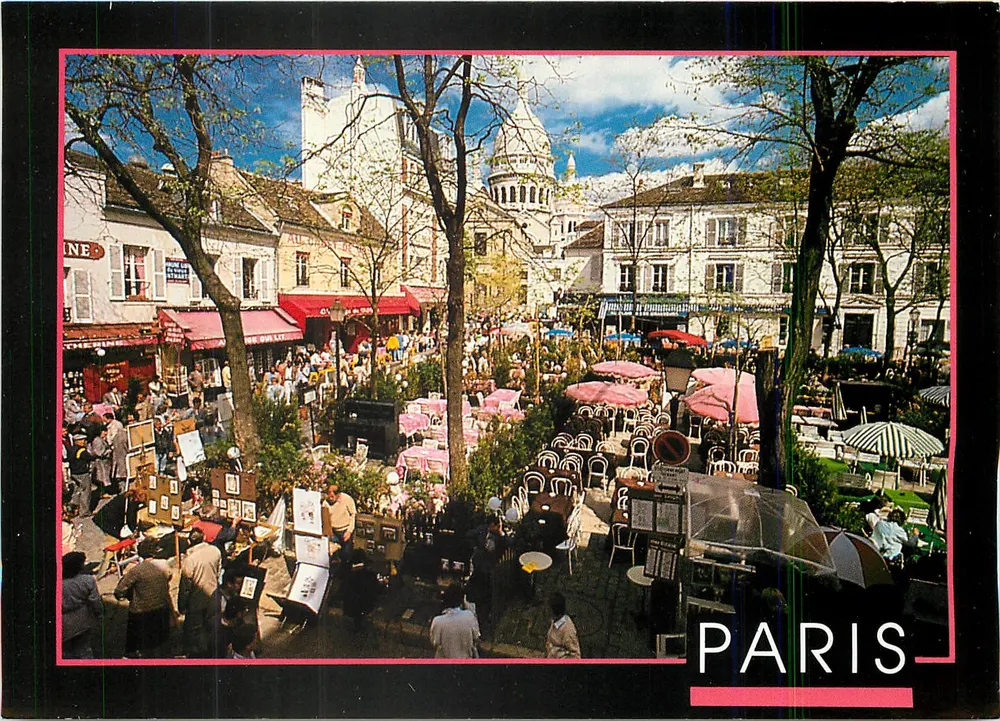 Montmartre, Place du Tertre und Sacré-Cœur — Photo B. de Hogues — Gamma - Vorderseite