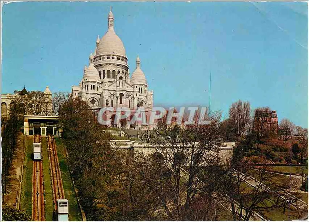 Die Basilika des Heiligen Herzens von Montmartre — und der Seilbahn —, Seriennummer nicht sichtbar - Vorderseite