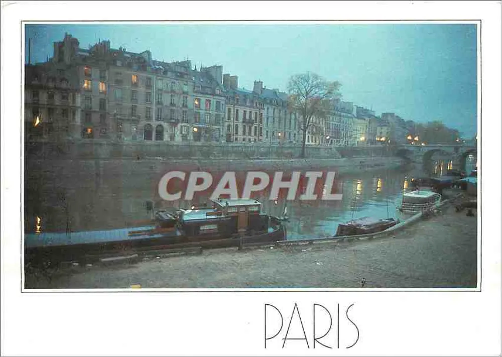 Paryż — Île Saint-Louis — widok z nabrzeża Seiny - Awers