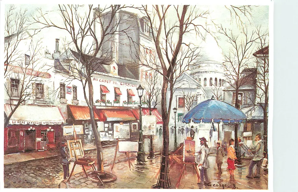 Place du Tertre em Montmartre — Paris — Éditions Ariterie - Frente