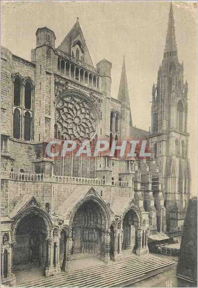 Chartres (Eure-et-Loir) — Die Kathedrale, Nordportal, 13. Jahrhundert — Kunstsammlung HOUVET - Vorderseite